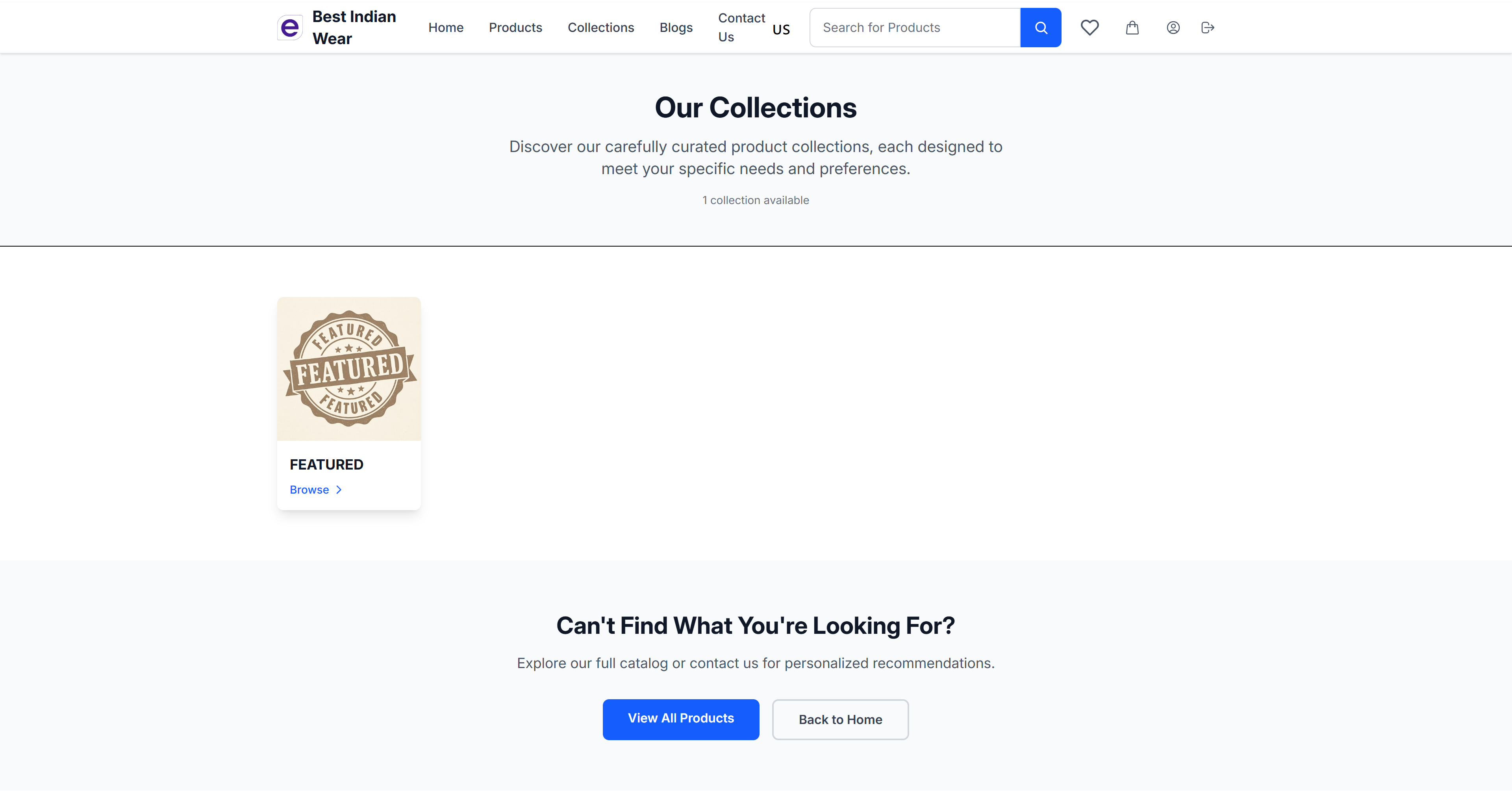 Collections Page